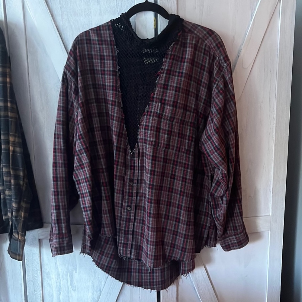 Furst Of A Kind Knitted Flannel. Street Wear, Distressed and edgy.